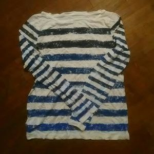 Ann Taylor Loft Striped long sleeve shirt